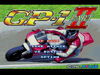 GP-1 title screen for Super Nintendo